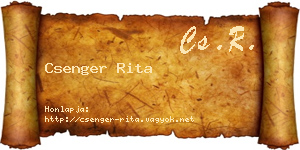 Csenger Rita névjegykártya
